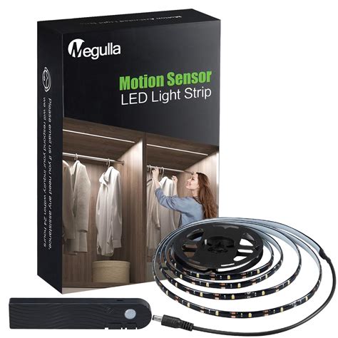 Buy Motion Sensor LED Strip Lights, Megulla Gen2 Rechargeable Battery ...