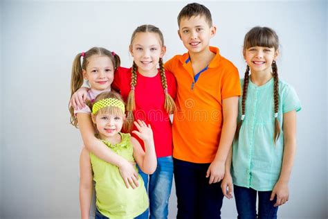 Happy kids smiling stock photo. Image of multicolored - 89579492