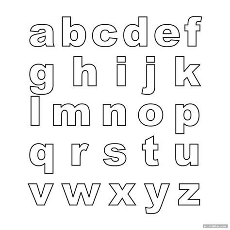 Printable Block Letters