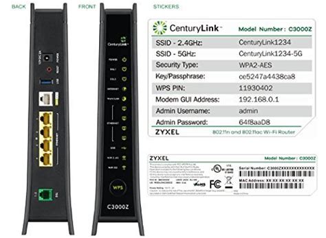 ZyXEL C3000Z Modem CenturyLink - Broadbandcoach