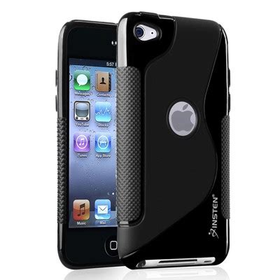 Insten Tpu Rubber Skin Case Compatible With Apple Ipod Touch 4th Generation, Frost Black S Shape ...