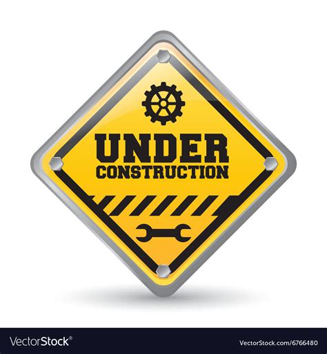 Under construction barrier design Royalty Free Vector Image