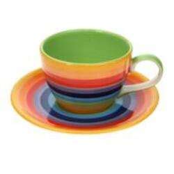 Rainbow Coffee Cup & Saucer - Enchanted Planet