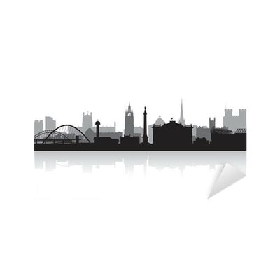 Sticker Newcastle city skyline silhouette - PIXERS.CA