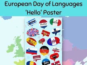 European Day of Languages Poster - Saying Hello | Teaching Resources