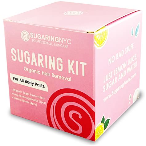 Sugaring NYC Organic Hair Removal Kit - Best for Face, Body, Bikini ...