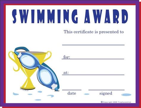 Swimming Award Certificate Template (2) - TEMPLATES EXAMPLE | TEMPLATES ...