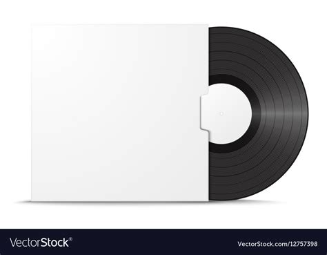 Realistic vinyl record in sleeve Royalty Free Vector Image