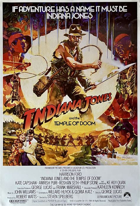 Original Indiana Jones and the Temple of Doom Movie Poster - Adventure