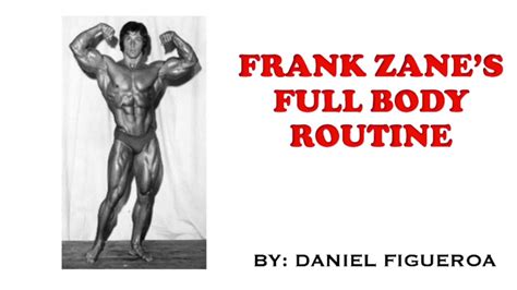 Frank Zane Back Workout