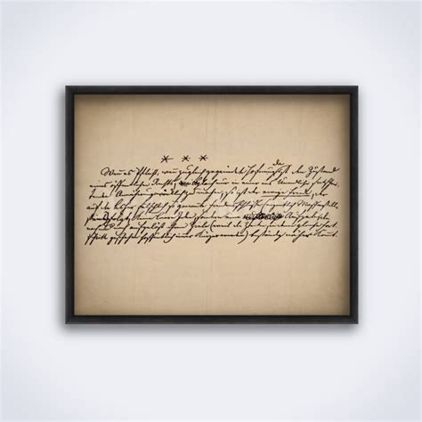 Printable Immanuel Kant Perpetual Peace 1795 manuscript page poster