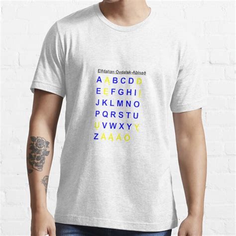 "Elfdalian Alphabet" T-shirt for Sale by Fyrgebraec | Redbubble | elfdalian t-shirts - sweden t ...