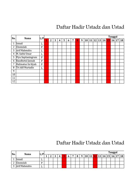 Absen Santri | PDF