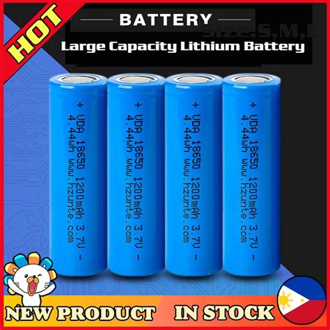 18650 Rechargeable Battery Lithium Ion Battery (1pc) 1200mAh Lithium ...