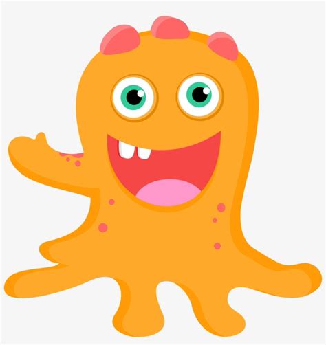 B * * De Minus Monster Clipart, Monster Invitations, - Orange Monster ...