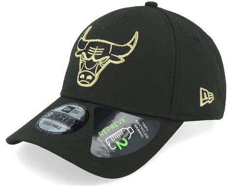 Chicago Bulls Black And Gold 9FORTY Black Adjustable - New Era cap ...