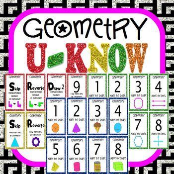 Geometry Game for Math Centers & Stations: U-Know | Math centers, Math, Daily 5 math