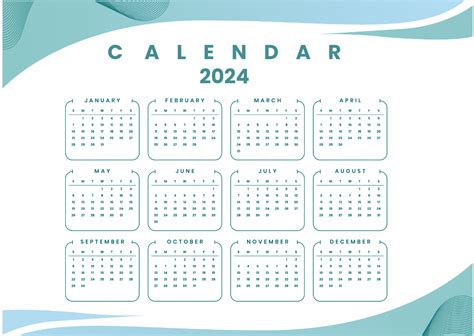 Free Yearly Calendar 2024 Template - Edit Online & Download | Template.net