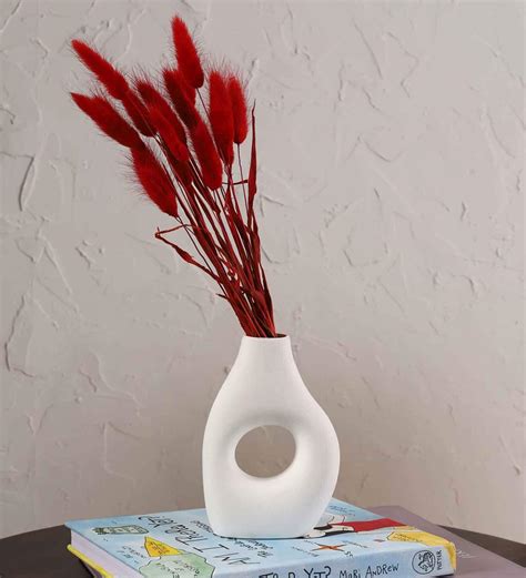 Buy Decorative Nordic Donut White Ceramic Vase at 40% OFF by Purezento ...