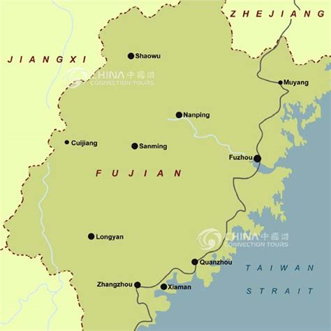 Fujian Provincial Map, China Fujian Provincial Map - Fujian Travel Guide