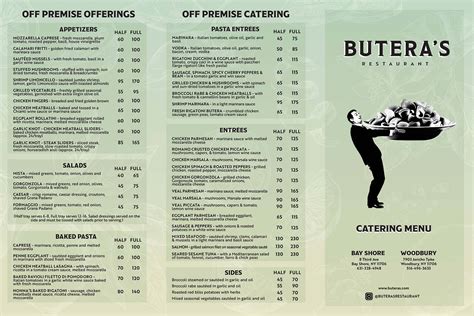 Butera's of Bay Shore Catering Menus - Bay Shore, NY (631) 328-4948