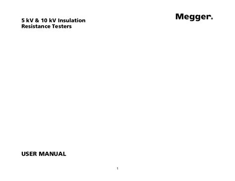 Megger MIT515 Operating Manual