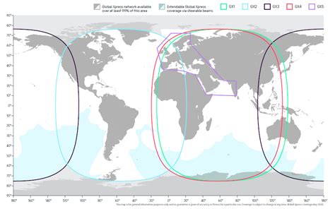 Inmarsat GX coverage map - GlobaFone