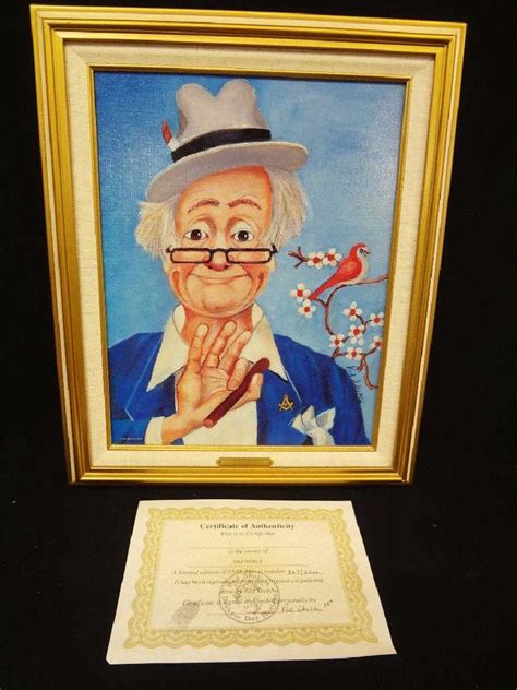 Red Skelton Signed Lithograph "The Noble" Clown