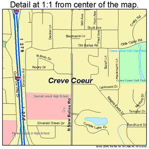 Creve Coeur Missouri Street Map 2917272