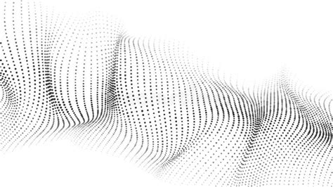 Wave of Moving Dots. Abstract White Background. Vector 3d Illustration ...