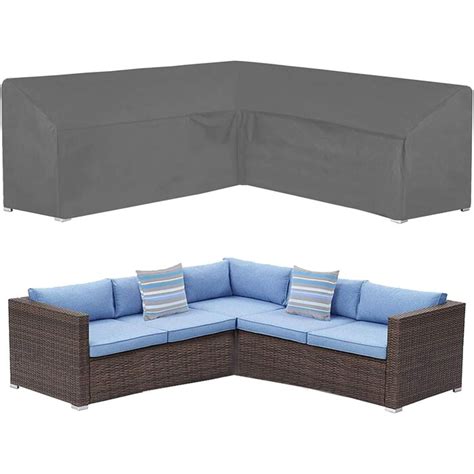 Arlmont & Co. Patio Outdoor V Shaped Sectional Sofa Cover,Heavy Duty ...