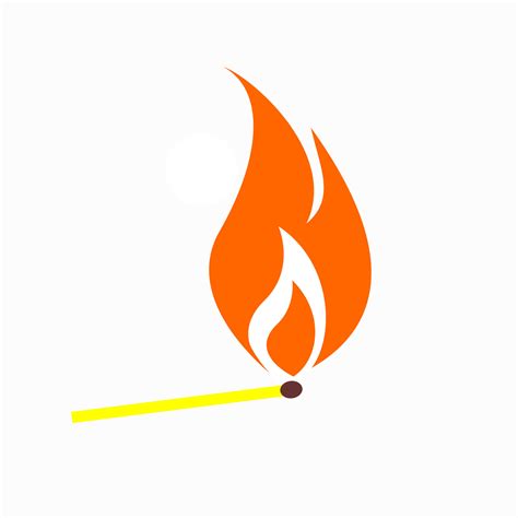 illustration of a wooden match with fire 12939352 Vector Art at Vecteezy