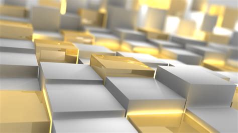 Download Guld White Abstract Box HD Wallpaper