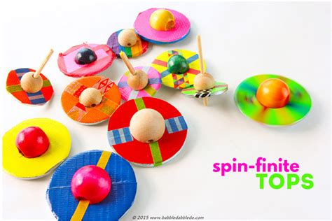 DIY Toy Idea: Spin-finite Tops - Babble Dabble Do