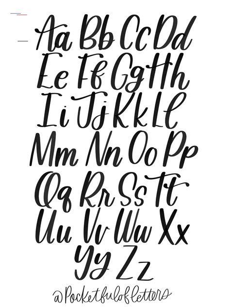 Modern Calligraphy Font Alphabet