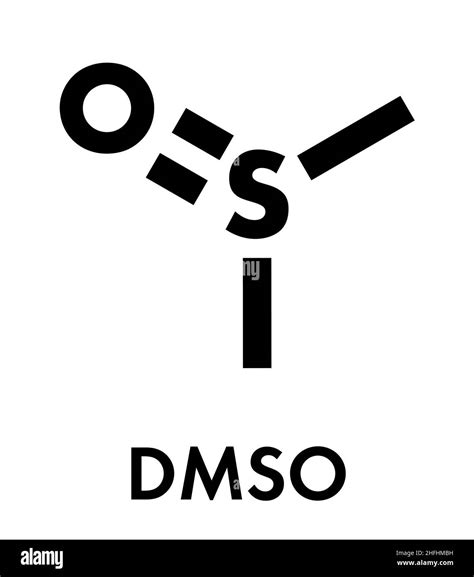 Dimethyl sulfoxide (DMSO solvent molecule). Skeletal formula Stock ...