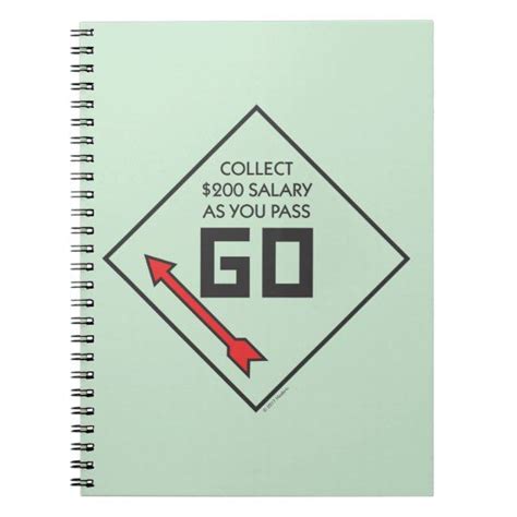 Monopoly | Pass Go Corner Square Notebook | Squared notebook, Stationery notebook, Notebooks ...