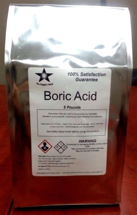 Boric Acid Orthoboric Acid Boracic Acid Choose Your Size