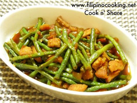 Adobong sitaw | Vegetable dishes, Cooking, Recipes