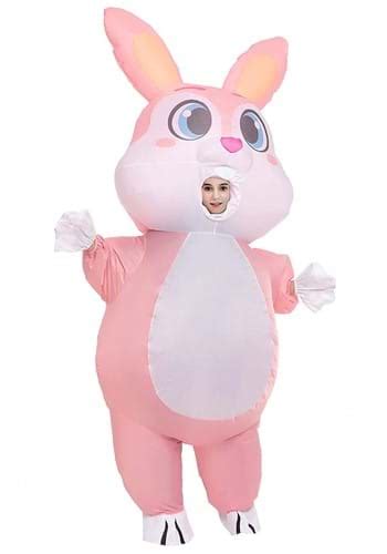 Adult Pink Bunny Inflatable Costume