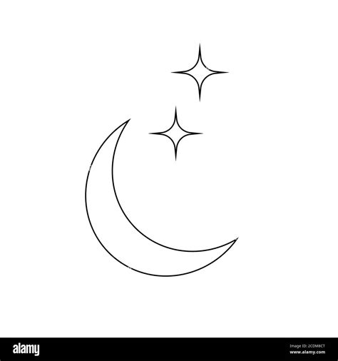 Drawing moon stars Black and White Stock Photos & Images - Alamy