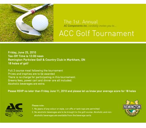 Golf Tournament Invitation by yawiec on DeviantArt