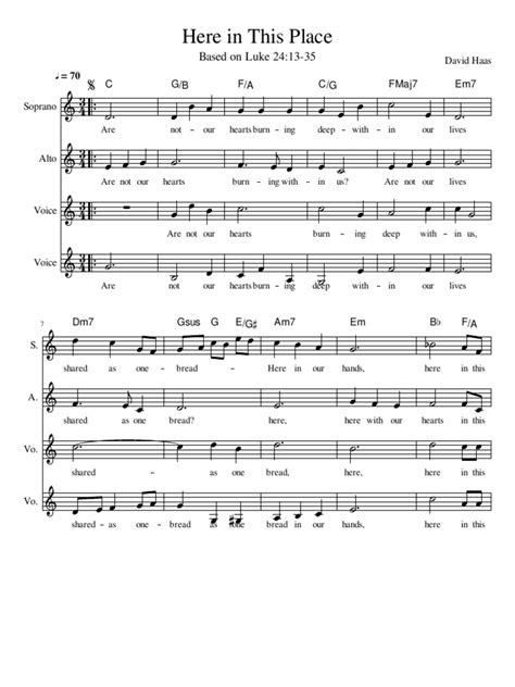 Here in This Place SATB | PDF | Choral Music | Vocal Music