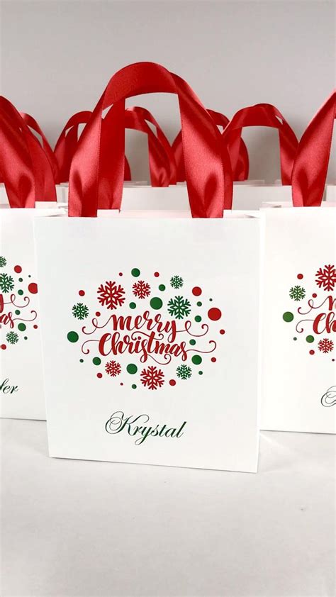 Chic Merry Christmas Gift Bags Personalized Holiday Gift Bag - Etsy ...