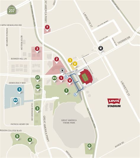 Levi's Stadium Parking Guide 2024: Map, Cost and Accessibility - SeatGraph