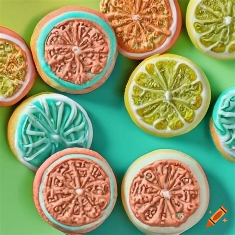 Collage of colorful lemon glazed oreo cookie