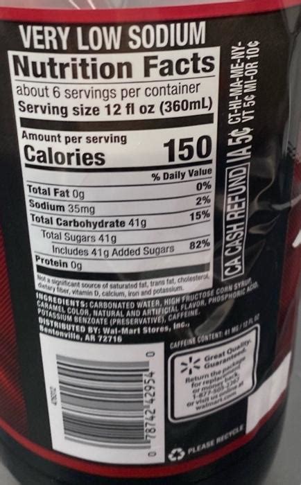 Solved 7. a) Using the "Nutrition Facts" label on the soda | Chegg.com