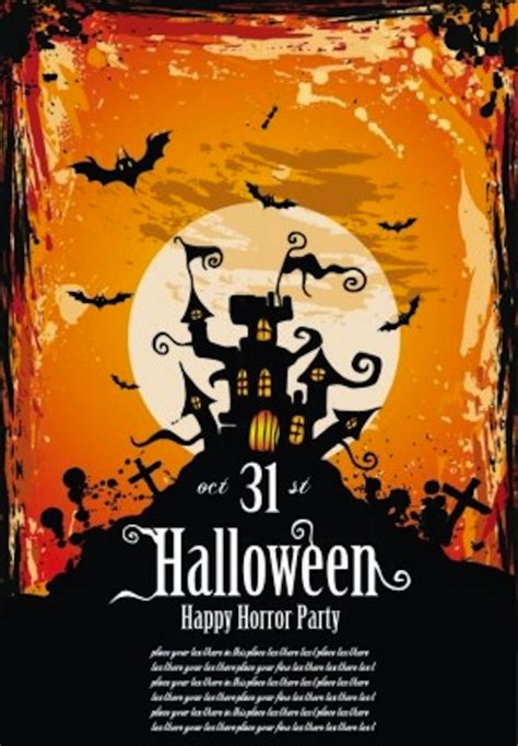 Free Printable halloween flyer Background templates for kids and adults | Funny Halloween Day ...