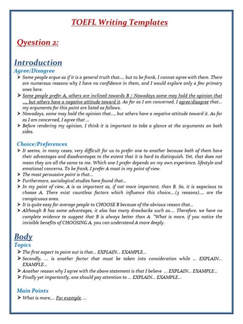 TOEFL Writing Templates | Luck | Argument