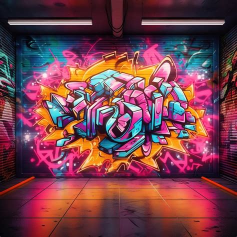 Underground graffiti | Premium AI-generated image